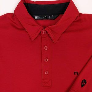 TRAVIS MATHEW Men's XL Red Arrowhead Golf Polo